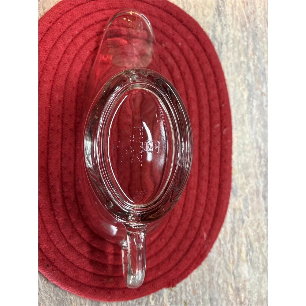 Vintage Gravy Boat Anchor Hocking Clear Glass 10 Ounce Made in USA 1028 (D)